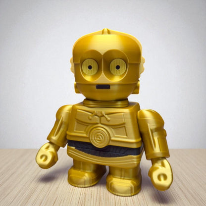 Chunk-3PO: 3D Printed Sci-Fi Droid Figure