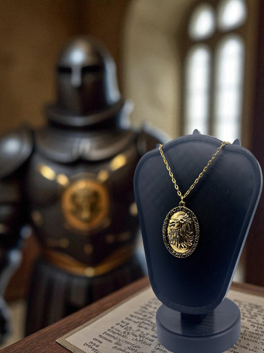 🦁 Lion Crest Necklace — “Roar of the Realm” Pendant - MacGuffin Shop