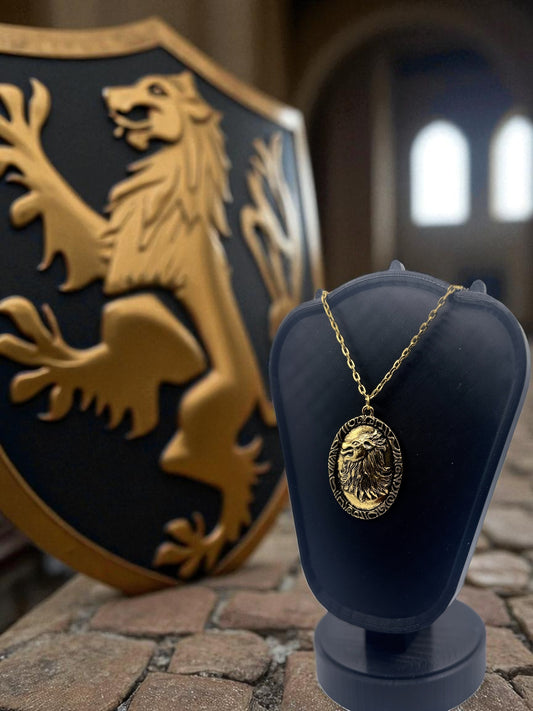 🦁 Lion Crest Necklace — “Roar of the Realm” Pendant - MacGuffin Shop