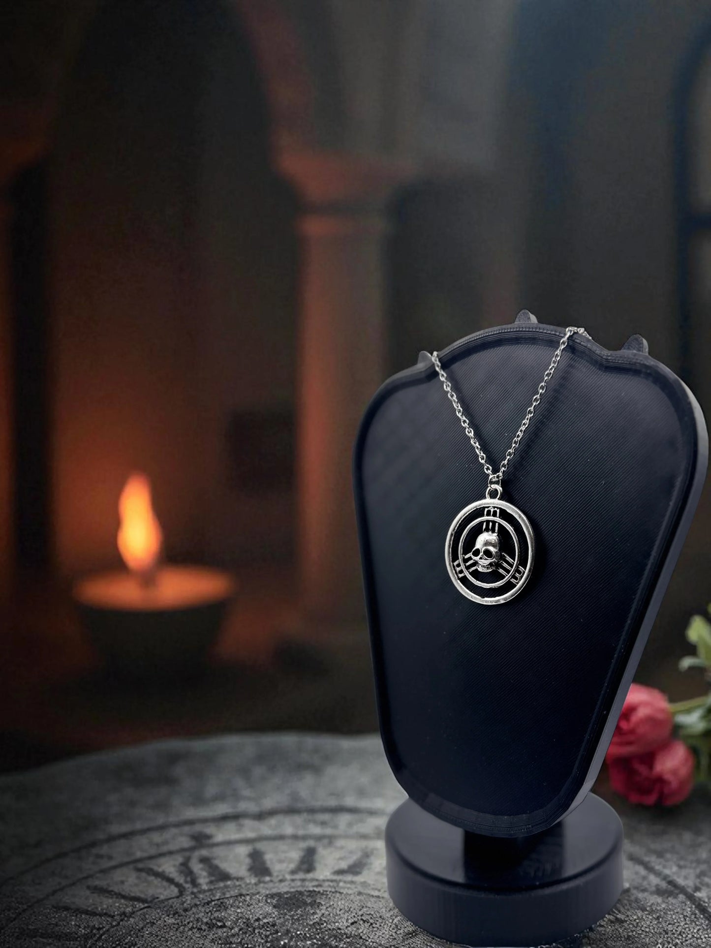 ☠️ “Marked by Shadows” — Assassin’s Creed Skull Emblem Necklace - MacGuffin Shop