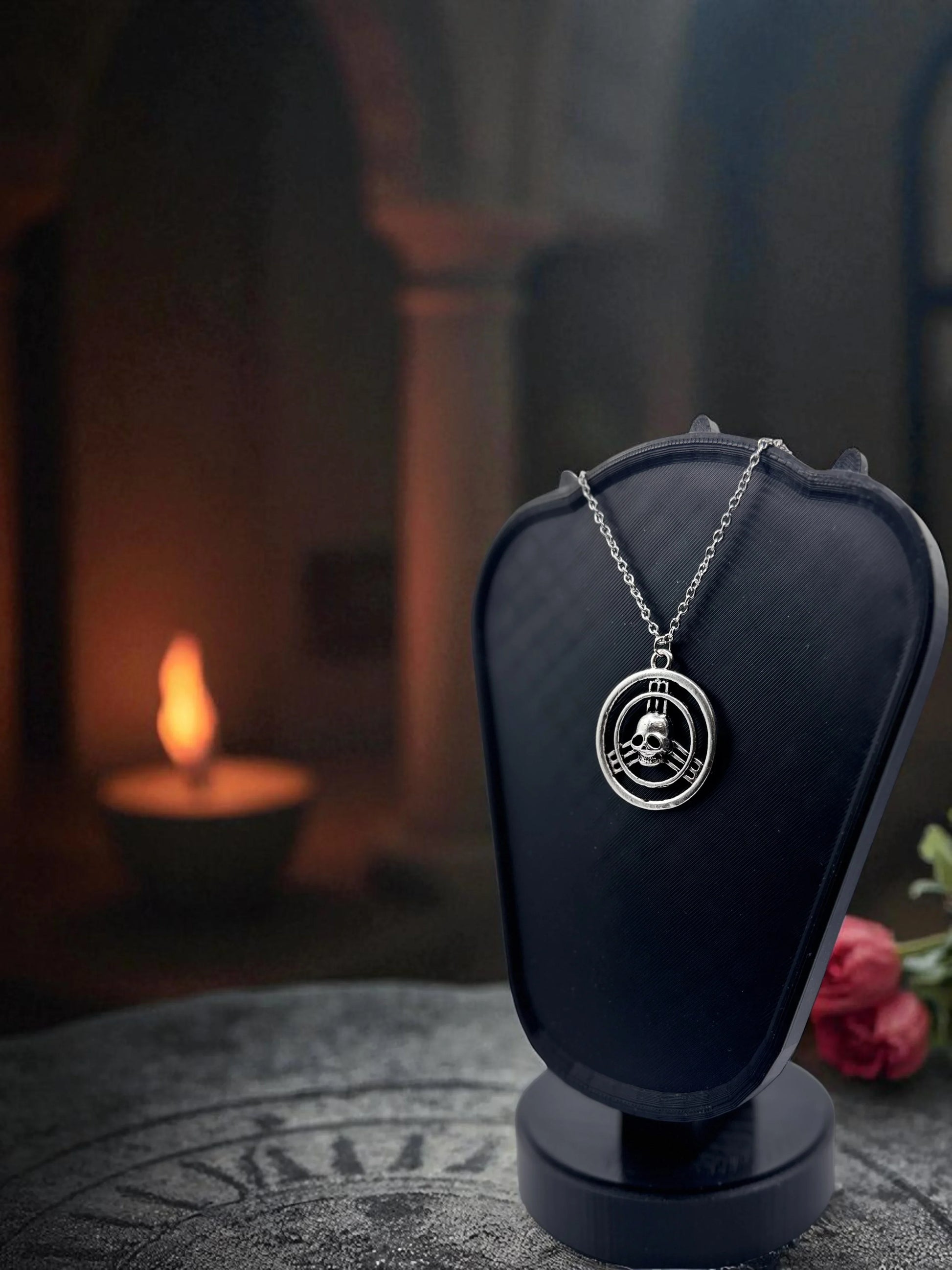 ☠️ “Marked by Shadows” — Assassin’s Creed Skull Emblem Necklace - MacGuffin Shop