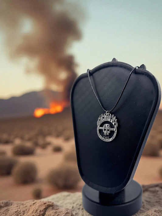 🔥 “Witness Me!” — Mad Max War Boys Flaming Skull Pendant Necklace - MacGuffin Shop
