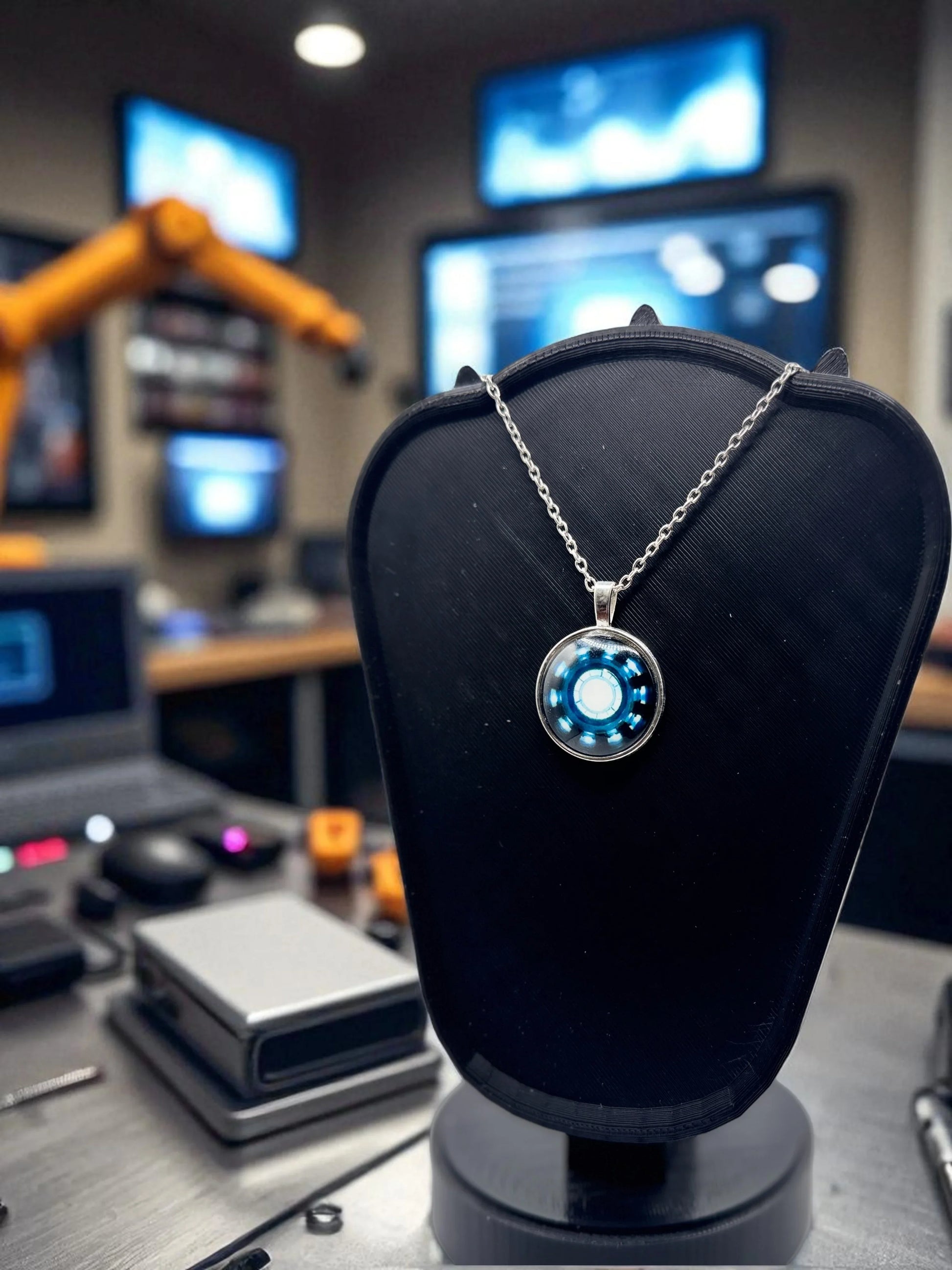 ❤️🔥 “Proof That Tony Stark Has a Heart” — Arc Reactor Pendant Necklace - MacGuffin Shop
