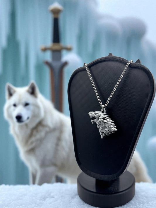 🐺 “Winter’s Guardian” — House Stark Direwolf Pendant - MacGuffin Shop