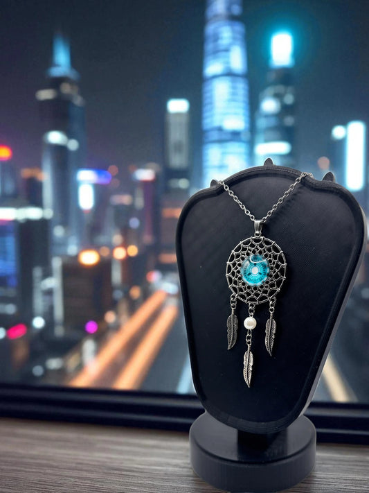 💠 “TechnoDream” — Sci‑Fi Arc Reactor Dreamcatcher Necklace - MacGuffin Shop