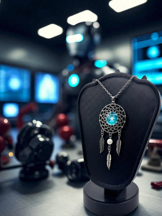 💠 “TechnoDream” — Sci‑Fi Arc Reactor Dreamcatcher Necklace - MacGuffin Shop